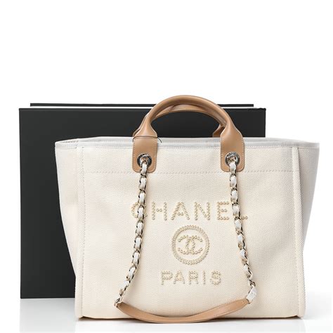 chanel canvas pearl deauville tote replica|chanel deauville tote 2021.